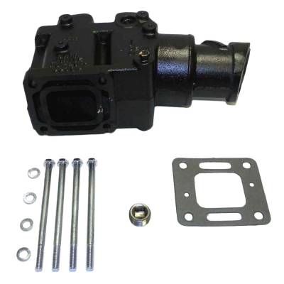 New 4'' Outlet 8 Degree Angle Exhaust Riser Compatible With Mercruiser V6 185R / 185Mr 229 Hp V6