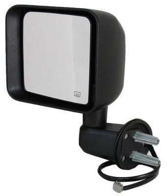 New Lh Door Mirror Compatible With Jeep 11-12 Wrangler Power W/ Heat Ch1320319 Jp48el 5182175Aa