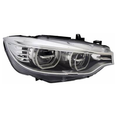 Rareelectrical - New Right Side Headlights Compatible With Bmw 428I Base Coupe Plastic Led Bulb High And Low Beam - Image 2