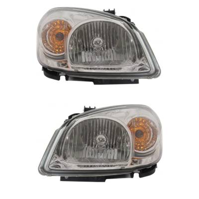 Rareelectrical - New Pair Of Headlights Compatible With Pontiac G5 Base Gt Coupe Sedan 2.2L 2.4L 2007 2008 2009 By - Image 2