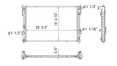 Rareelectrical - New Radiator Assembly Compatible With Ford 11-12 Explorer 3.5L V6 3496Cc 213 Cid Fo3010302 2379 2379 - Image 4