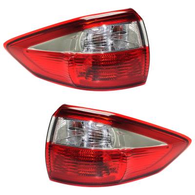 Rareelectrical - New Pair Of Outer Tail Lights Compatible With Ford C-Max Hybrid Se Sel Hatchback 2013-2016 By Part - Image 1