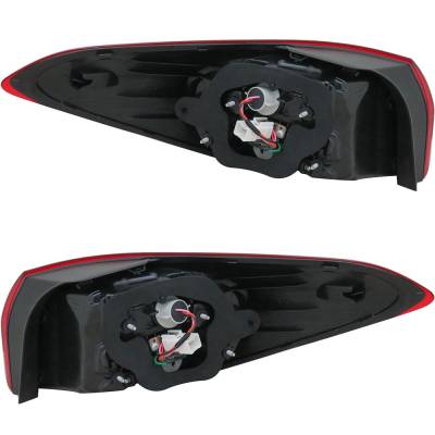 Rareelectrical - New Pair Of Outer Tail Lights Compatible With Kia Forte Lx S Sedan 4-Door 2.0L 2017 2018 By Part - Image 2