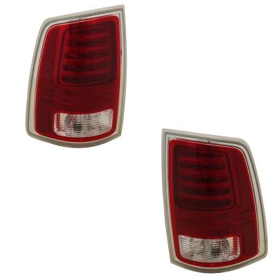 Rareelectrical - New Pair Of Tail Lights Compatible With Ram 1500 R/T Rebel Crew Extended Standard Cab Pickup - Image 1