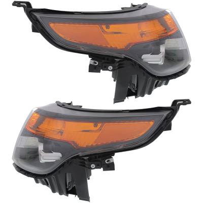 Rareelectrical - New Pair Of Headlights Compatible With Ford Explorer Sport Sport Utility 4-Door 2013-2015 By Part - Image 4