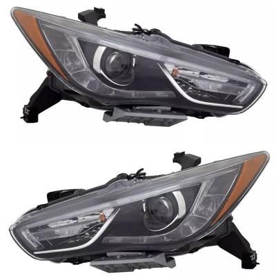 New Pair Of Headlights Compatible With Infiniti Qx60 Luxe Pure Sport Utility 4-Door 2019 2020 By
