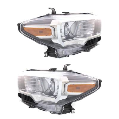 Rareelectrical - New Pair Of Headlights Compatible With Toyota Tacoma Extended Trd Off-Road Sport Sr5 Crew Cab Pickup - Image 3