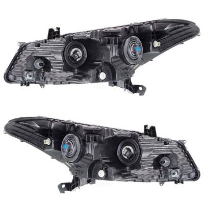 Rareelectrical - New Pair Of Headlights Compatible With Honda Accord Ex Ex-L Hfp Lx-S Coupe 2-Door 2011-2012 By Part - Image 2