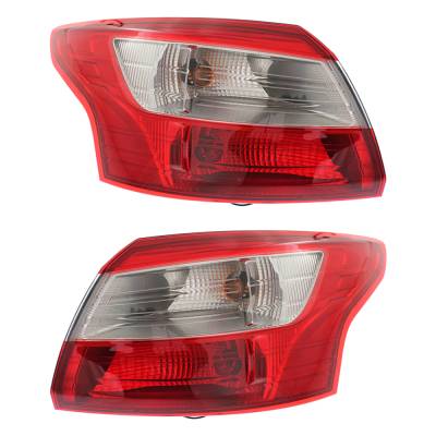 Rareelectrical - New Pair Of Tail Lights Compatible With Ford Focus S Sel Titanium Plus Hatchback Sedan 2012-2014 By - Image 3