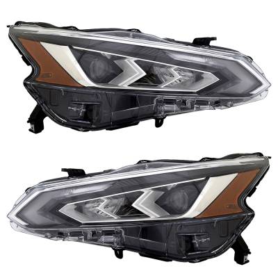 New Pair Headlights Compatible With Nissan Altima Sr Sedan 4 Door 2.0L 2.5L 2019 2020 2021 2022 By