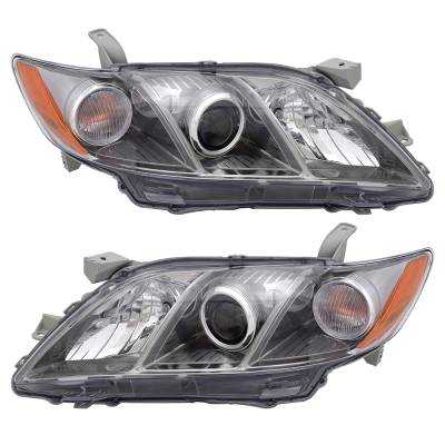 Rareelectrical - New Pair Headlights Compatible With Toyota Camry Se Sedan 4 Door 2.4L 3.5L 2007 2008 2009 By Part - Image 1