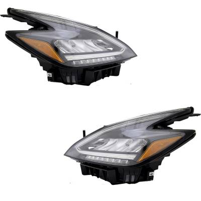 Rareelectrical - New Pair Of Headlights Compatible With Nissan Murano Platinum S Sl Sv Midnight Edition 2022 2023 By - Image 2