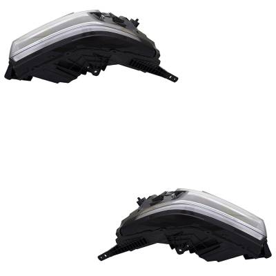 Rareelectrical - New Pair Of Headlights Compatible With Nissan Frontier Pro-4X Pro-X Sv Crew Cab Pickup 4-Door 2022 - Image 3