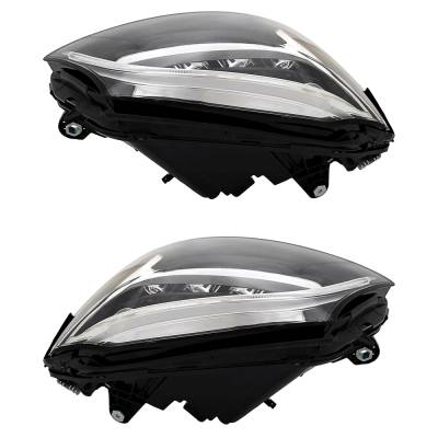 Rareelectrical - New Headlight Pair Compatible With Mercedes-Benz C63 Amg S Base Coupe Halogen Bulb High And Low Beam - Image 5