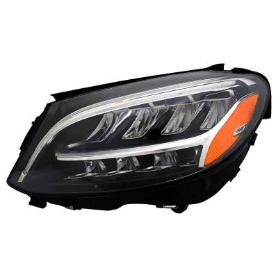 New Left Headlight Compatible With Mercedes-Benz C43 Amg 4Matic Coupe Halogen Bulb High And Low Beam