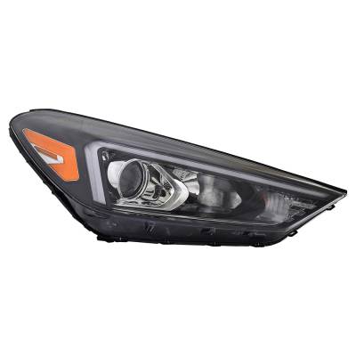 Rareelectrical - New Right Side Headlights Compatible With Hyundai Tucson Sel Led Bulb High Low Bea Clear Lens 2019 - Image 1