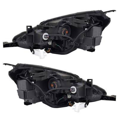 Rareelectrical - New Pair Of Headlights Compatible With Nissan Sentra Sr Turbo Sedan Plastic Led Bulb High And Low - Image 2