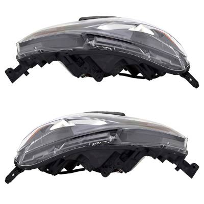 Rareelectrical - New Pair Of Headlights Compatible With Nissan Sentra Sr Sedan 4-Door 1.8L 2016 2017 By Part Number - Image 3