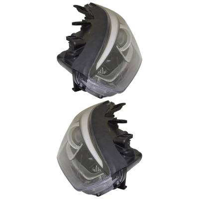 Rareelectrical - New Pair Of Headlights Compatible With Hyundai Santa Fe Sport Base 2.4L 2017 2018 By Part Number - Image 4