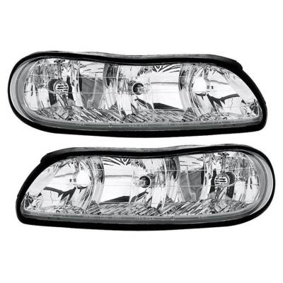 Rareelectrical - New Pair Of Headlights Compatible With Oldsmobile Cutlass Gls Gl 3.1L 1997 1998 1999 By Part Number - Image 1