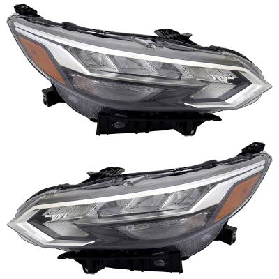 New Pair Of Headlights Compatible With Nissan Sentra Sr Sedan 4-Door 2.0L 2022 By Part Number