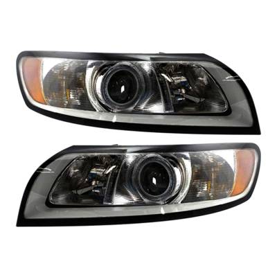 New Pair Of Halogen Headlight Compatible With Volvo V50 T5 Wagon 2008-2011 By Part Number 31265707-5