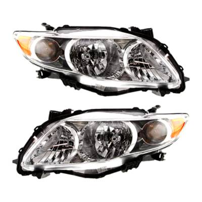 New Pair Of Headlight Compatible With Toyota Corolla Base Sedan 2009-2010 By Part Number 81110-02670