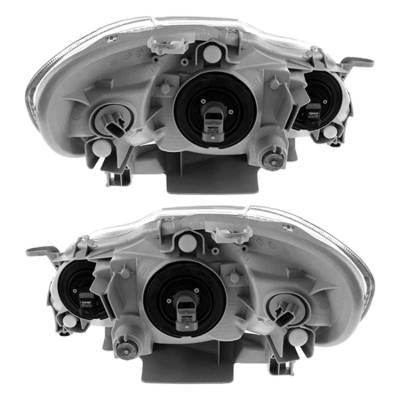 Rareelectrical - New Pair Of Halogen Headlight Compatible With Toyota Corolla Le Ce Sedan 1.8L 4 Door 2003-2004 By - Image 2