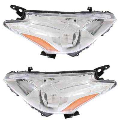 Rareelectrical - New Pair Of Halogen Headlights Compatible With Toyota Prius V Five Wagon 1.8L 2012 2013 2014 By Part - Image 3