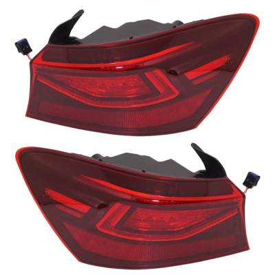 New Led Outer Pair Tail Lights Compatible With Kia Forte S Sedan 4 Door 2.0L 2019 By Part Number