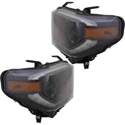 Rareelectrical - New Pair Of Headlights Compatible With Toyota Tundra Trd Pro Crew Cab Pickup 4-Door 5.7L 2019 2020 - Image 3