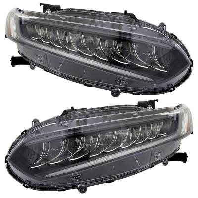 Rareelectrical - New Pair Of Headlights Compatible With Honda Accord Sport Sedan 4-Door 1.5L 2.0L 2021 2022 By Part - Image 5