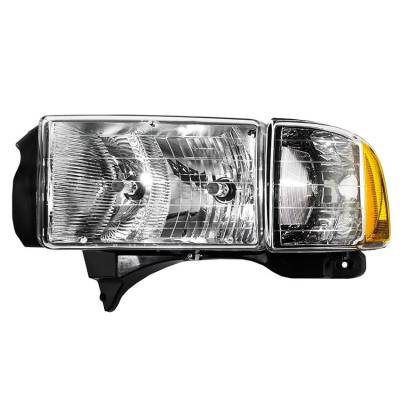 New Left Halogen Headlight Compatible With Dodge Ram 2500 Base Cab & Chassis 2-Door 1999 2000 2001