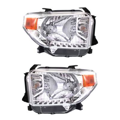 Rareelectrical - New Pair Of Headlights Compatible With Toyota Tundra Sr Standard Cab Pickup 2014 2015 2016 2017 By - Image 1