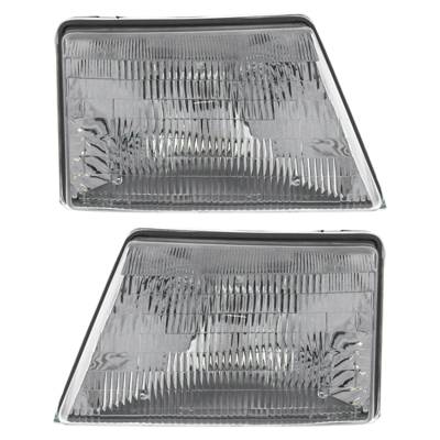 Rareelectrical - New Pair Of Headlights Compatible With Ford Ranger Xlt Extended Cab Pickup 1998 1999 2000 By Part - Image 1