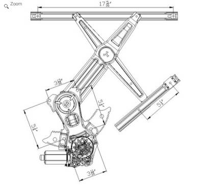 Rareelectrical - Front Right Window Regulator Compatible With 03 04 05 06 07 08 09 Dodge Ram 2500 3500 55275598Ac - Image 4