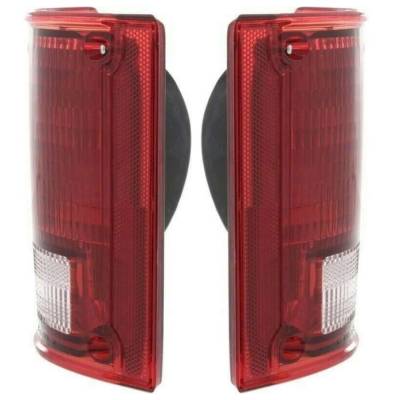 Rareelectrical - New Halogen Tail Light Pair Of Lens Compatible With Chevrolet C30 Silverado Crew 6.6L 1975 1976 1977 - Image 3