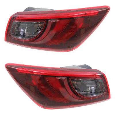 New Pair Of Tail Lights Compatible With Mazda Cx-3 2.0L 2016 2017 2018 By Part Numbers Ma2804124