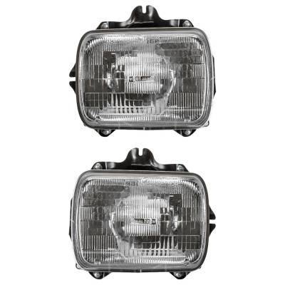 Rareelectrical - New Pair Of Headlights Compatible With Toyota 4Runner Pickup 1987 1988 1989 1990 1991 1992 1993 1994 - Image 2