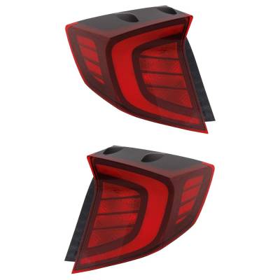 Rareelectrical - New Pair Of Tail Lights Compatible With Hyundai Sonata 1.6L 2.5L 2020 2021 2022 By Part Numbers - Image 1
