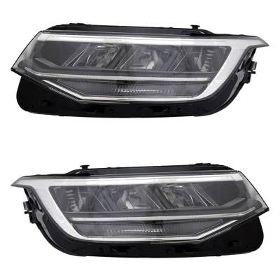 New Pair Of Headlights Compatible With Volkswagen Tiguan 2.0L 2022 2023 By Part Numbers