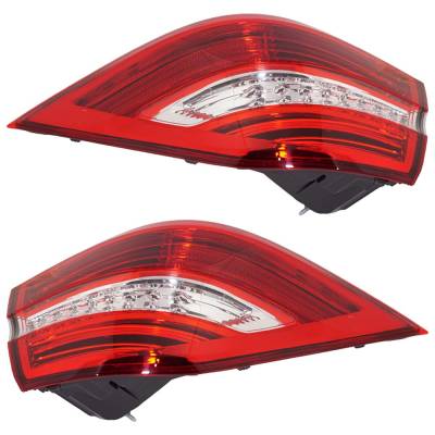 Rareelectrical - New Outer Pair Of Tail Lights Compatible With Mercedes-Benz Ml350 Base 4.7L 2012 2013 2014 2015 By - Image 5