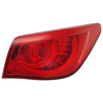 Rareelectrical - New Right Tail Light Compatible With Infiniti Q-50 2014 2015 By Part Numbers In2805101 26550-4Hb0b - Image 1
