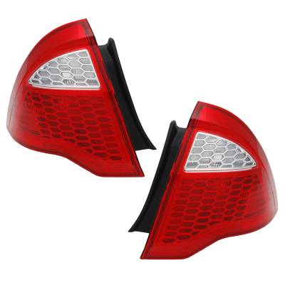 Rareelectrical - New Pair Of Tail Lights Compatible With Ford Fusion Sport Sedan 4-Door 2010-2012 By Part Numbers - Image 1