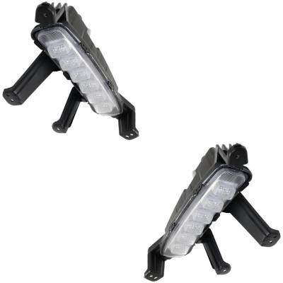 Rareelectrical - New Pair Of Daytime Running Lights Compatible With Hyundai Santa Fe Santa Fe Xl 3.3L 2017-2019 By - Image 3