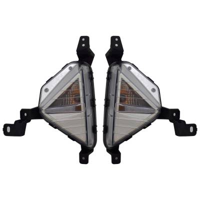 New Pair Of Daytime Running Lights Compatible With Hyundai Elantra 1.4L 1.6L 2.0L 2019 2020 By Part