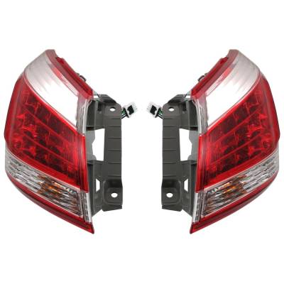 Rareelectrical - New Pair Of Tail Lights Compatible With Nissan Murano 3.5L 2011 2012 By Part Numbers 762405-66260-2 - Image 2