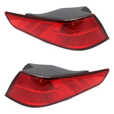 Rareelectrical - New Pair Of Tail Lights Compatible With Kia Optima 2.4L 2014 2015 By Part Numbers 762405-40648-0 - Image 1