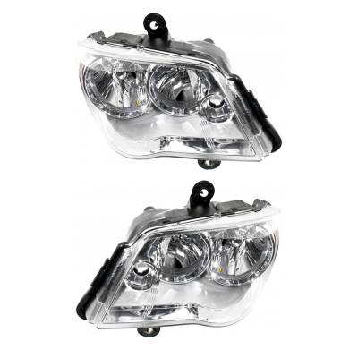 Rareelectrical - New Pair Of Halogen Headlights Compatible With Chrysler Town & Country Limited Mini Passenger Van 4 - Image 4