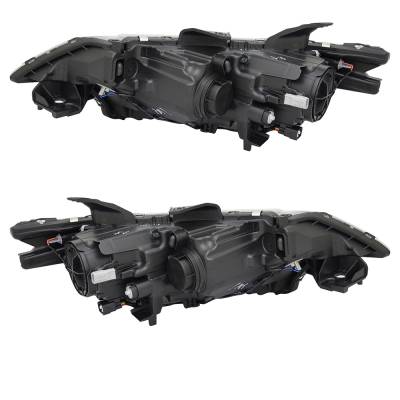 Rareelectrical - New Pair Of Halogen Headlights Compatible With Mitsubishi Outlander Ex Sport Utility 4 Door 2.4L - Image 2